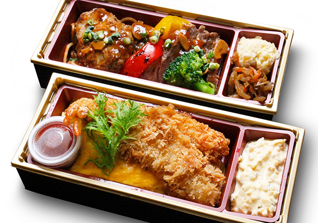 ハントンライスとMIXグリルの2段重弁当