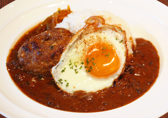RYOハンバーグカレー(目玉焼き付)